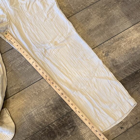 NWT GAP Women's Mid Rise Gauze Wide Leg Pull On Pant Beige Size XL - Picture 8 of 10